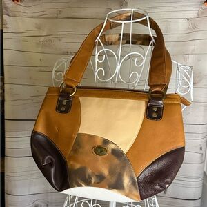 Illution Leather Multi-Tone Women's Shoulder Bag